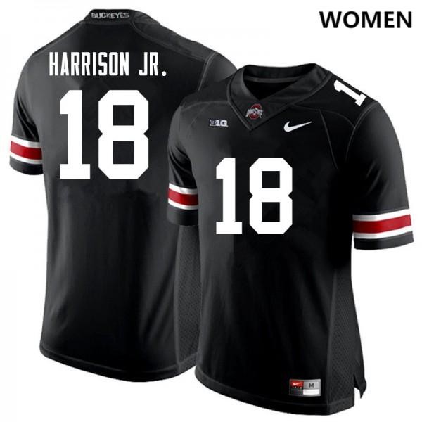 Ohio State Buckeyes Marvin Harrison Jr. Women's #18 Black College Football Jersey 2404RVMR1